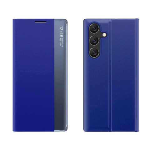 Etui pokrowiec na Samsung Galaxy S25 Edge z klapką podstawką New Sleep Case - niebieskie