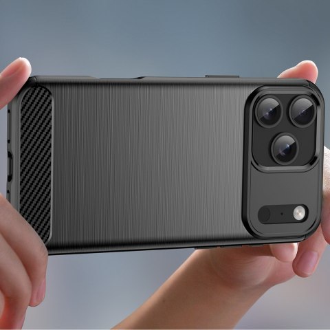 Etui pokrowiec ochronny na iPhone 17 Pro Max Carbon Case - czarne