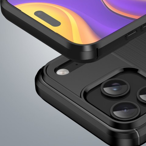 Etui pokrowiec ochronny na iPhone 17 Pro Max Carbon Case - czarne