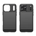 Etui pokrowiec ochronny na iPhone 17 Pro Max Carbon Case - czarne