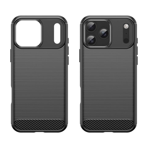 Etui pokrowiec ochronny na iPhone 17 Pro Max Carbon Case - czarne