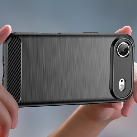 Etui pokrowiec plecki na iPhone 17 Air Carbon Case - czarne