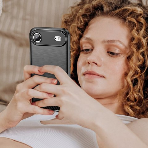 Etui pokrowiec plecki na iPhone 17 Air Carbon Case - czarne