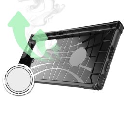 Pancerne hybrydowe etui na Samsung Galaxy S25 Edge Hybrid Armor - niebieskie