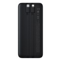 Powerbank 10000mAh 22.5W z wyświetlaczem kablami USB-C iPhone Lightning Lipow - czarny