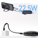 Powerbank 10000mAh 22.5W z wyświetlaczem odłączanym kablem - czarny