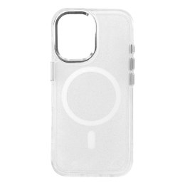 Etui brokatowe na Samsung Galaxy S25 Edge MagSafe Glitter Case - białe