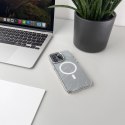 Etui brokatowe na Samsung Galaxy S25 Edge MagSafe Glitter Case - białe
