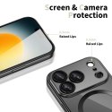 Etui pokrowiec na iPhone 17 Pro Max MagSafe MagFlex - przezroczysto-czarne