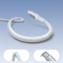 Kabel przewód S-A28 z oplotem USB-A - USB-C 3A 1m - biały