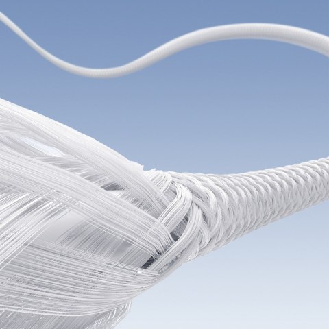 Kabel przewód S-A28 z oplotem USB-C 60W 1m - biały