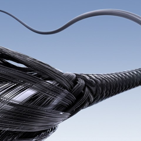 Kabel przewód S-A28 z oplotem USB-C 60W 1m - czarny