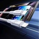 Kabel przewód S-A28 z oplotem USB-C - Lightning 30W 1m - biały