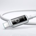Kabel przewód w oplocie USB-A - USB-C 66W 1.2m - biały