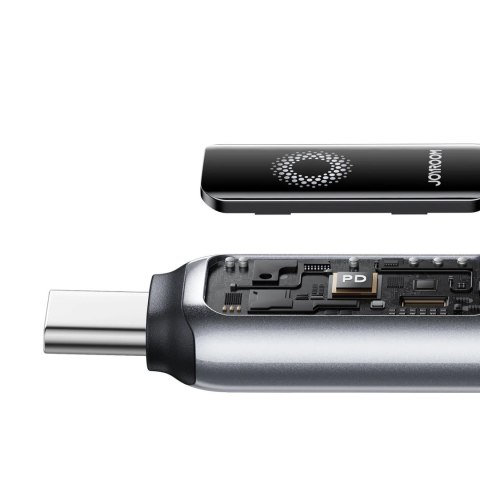 Kabel przewód w oplocie USB-C - iPhone Lightning 30W 1.2m - czarny