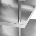 Stół blat barowy roboczy gastronomiczny z rantem 4 półki STAL 200 x 60 x 105 cm