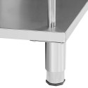 Stół blat barowy roboczy gastronomiczny z rantem 4 półki STAL 200 x 60 x 105 cm
