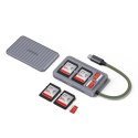 Czytnik kart pamięci SD microSD USB-C - szary