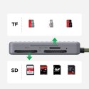 Czytnik kart pamięci SD microSD USB-C - szary