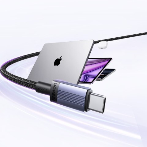Kabel przewód USB-C PD 100W 5A 1m - czarny
