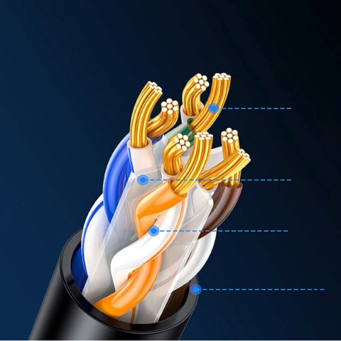 Kabel sieciowy Ethernet Cat 6 F/UTP RJ45 8m - czarny