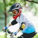Kask rowerowy dziecięcy z odpinaną szczęką rozmiar S 48-52cm - czarny rekin