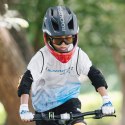 Kask rowerowy dziecięcy z odpinaną szczęką rozmiar S 48-52cm - czarny rekin