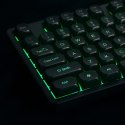 Klawiatura membranowa podświetlana z rolką gamingową RGB - czarna