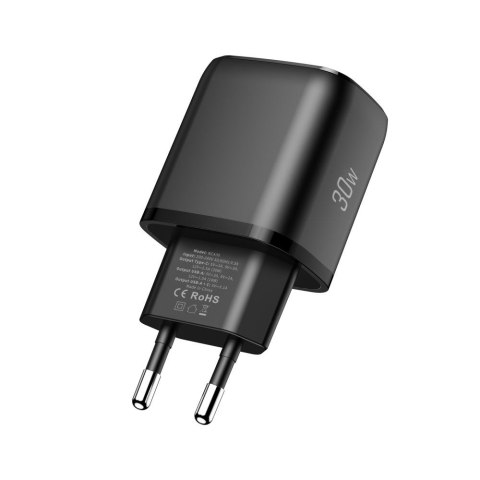 Ładowarka sieciowa USB-A USB-C NCA30 PD QC 30W - czarna