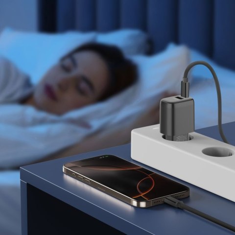 Ładowarka sieciowa USB-A USB-C NCA30 PD QC 30W - czarna