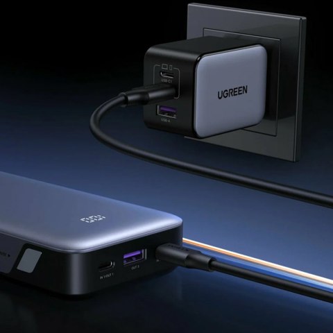 Powerbank 10000mAh USB-A USB-C Nexode 30W - szary