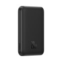 Powerbank indukcyjny 6000mAh 20W z kablem USB-C Magnetic Mini Air - czarny