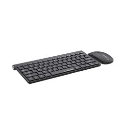 Zestaw klawiatura mysz bezprzewodowa 2.4 GHz - czarny