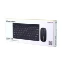 Zestaw klawiatura mysz bezprzewodowa 2.4 GHz - czarny