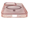 Etui brokatowe plecki na Samsung Galaxy A16 5G Glitter Case MagSafe - różowe