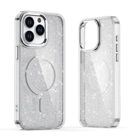 Etui brokatowe plecki na Samsung Galaxy A26 5G Glitter Case MagSafe - białe