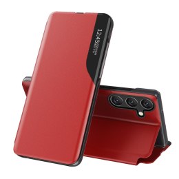 Etui z klapką podstawką do Samsung Galaxy S25 Eco Leather View Case - czerwone