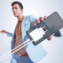 Kabel przewód USB-A - iPhone Lightning w silikonowym oplocie 30W 1m - biały