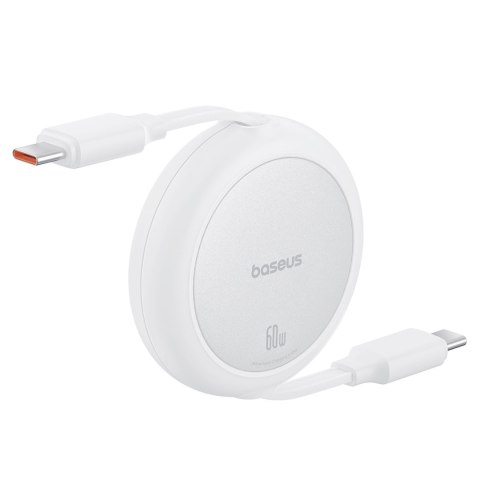 Kabel przewód zwijany USB-C Free2Pull 60W 1m - biały