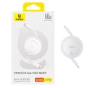 Kabel przewód zwijany USB-C Free2Pull 60W 1m - biały