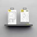 Ładowarka sieciowa USB-A USB-C z kablem USB-C GaN PD 30W - biała