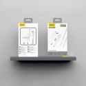 Ładowarka sieciowa USB-A USB-C z kablem USB-C GaN PD QC 25W - biała