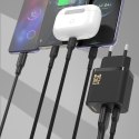 Ładowarka sieciowa USB-A USB-C z kablem USB-C PD QC 35W - czarna