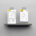 Ładowarka sieciowa USB-A z kablem USB-A - USB-C GaN 25W - biała