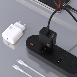 Ładowarka sieciowa USB-C z kablem USB-C GaN PD 30W - czarna