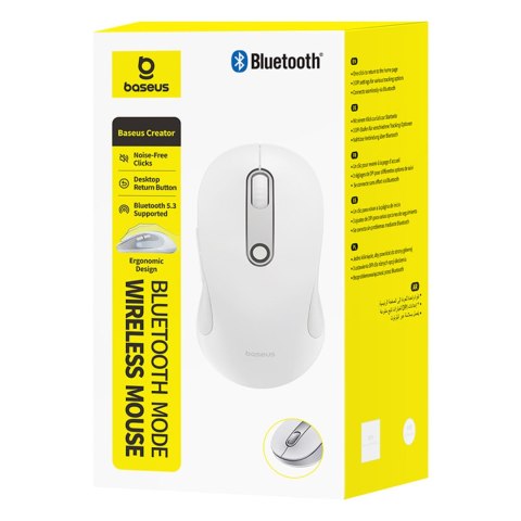 Mysz bezprzewodowa ergonomiczna Bluetooth F02 - biała