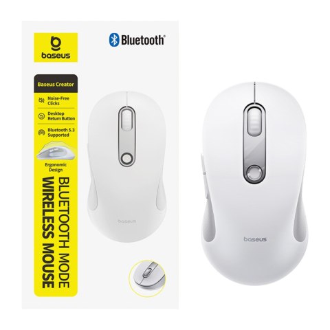 Mysz bezprzewodowa ergonomiczna Bluetooth F02 - biała