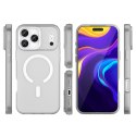 Etui case na iPhone 17 Pro Max Magnetic Abrasive MagSafe - matowe białe