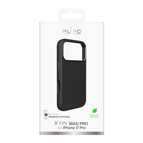 Etui silikonowe na iPhone 17 Pro z ochrona aparatu aluminiowymi przyciskami MagSafe - czarne