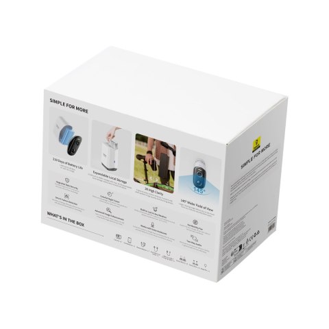 Zestaw monitoringu zewnętrznego 2 kamery 2K 16 Gb WiFi - biały